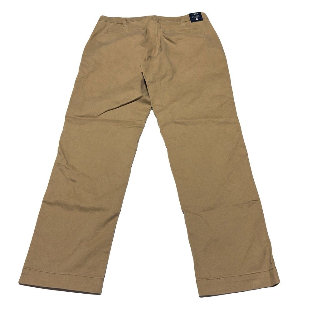 J Crew Factory Women's High Rise Girlfriend Chino Pants Size 8 Tan NWT